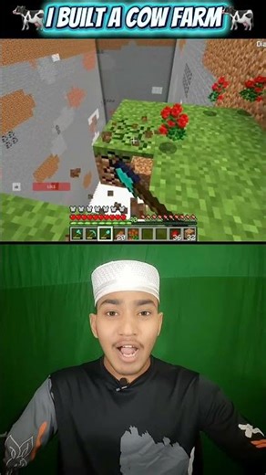 আমি মাইনক্রাফ্টে একটি গরুর খামার তৈরি করেছি 🐄| Minecraft Shorts #shorts #gaming #trending #minecraft