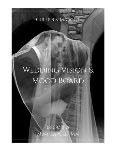 Wedding Vision & Mood Board Template, Modern Elegance - Etsy Australia