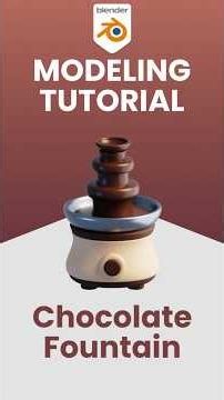 Chocolate Fountain - Blender 4.2 3D Modeling Tutorial #blender #blendergameengine #blender3d