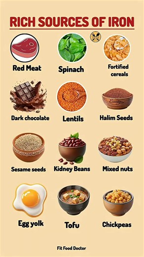 Rich Sources of Iron | Iron-Rich Foods to Support Healthy Blood and Energy #healthylifestyle