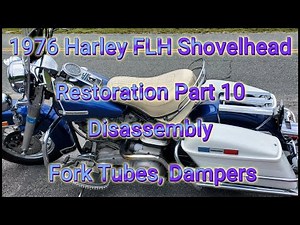 1976 Harley Davidson FLH Restoration Part 10 Front Forks Disassembly