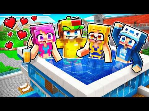 I KISSED My CRUSH At A POOL PARTY In Minecraft!