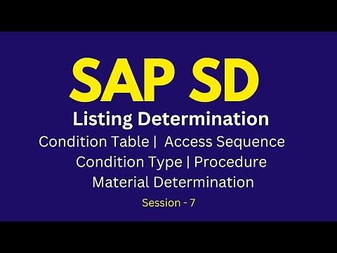 SAP SD Listing Determination Tutorial | Condition Table Access Sequence Condition Type Procedure