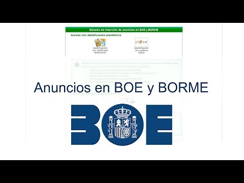 Anuncios en BOE y BORME - Agencia Estatal Boletín Oficial del Estado