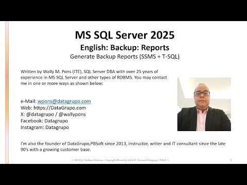 MS SQL Server Shorts :: English: Backup Reports
