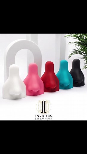 Add a pop of color to your shop with these NEW body jewelry silicone ear and nose displays! 👂👃✨ . We’ve added 3 exciting colors to our collection, such as Teal 🩵, Pink 🩷 & Red ♥️! . Our silicone displays can be laid flat inside a display or put onto an angled L-bend display to get the right height while showing off all your favorite #Invictus body jewelry! . To keep these beauties clea, we suggest using mild soap and water! 🫧💧 . *Jewelry and display holders are sold seperately* . These new