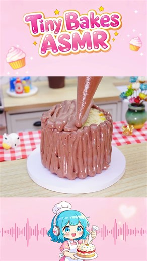 [ASMR] How to make Yummy Miniature Chocolate Donut Cake 🍩🍫 #shorts #asmr #miniature #diy
