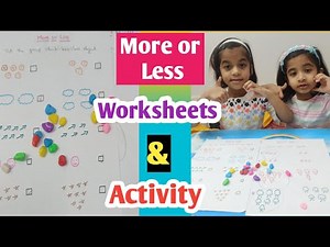 More or Less Activities for Kids | More or Less Worksheets For kindergarten | More or Less #toddlees