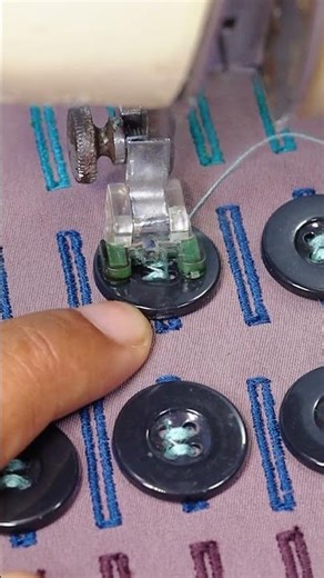 Sewing Button Using Sewing Machine for Perfect Tightness #tightstitch #diypatch #sewingflow