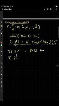 Sort Colors || Leetcode 75 || #shorts #ytshorts