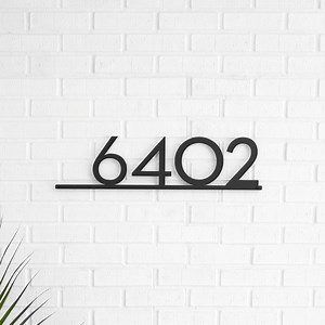 Mod Mettle Address Sign: Custom House Numbers, Floating Design - Etsy