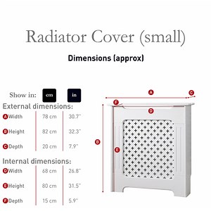 Edith Radiator Cover - White - Small