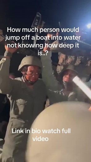 Jumping Into Water from Boat - Training Exercise in Jamaica
