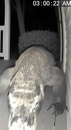 Massive Predator Caught on Porch Cam #HomeSecurity