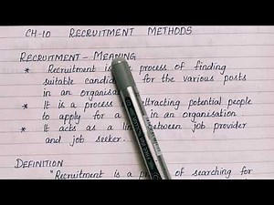 Recruitment- Meaning and Definition