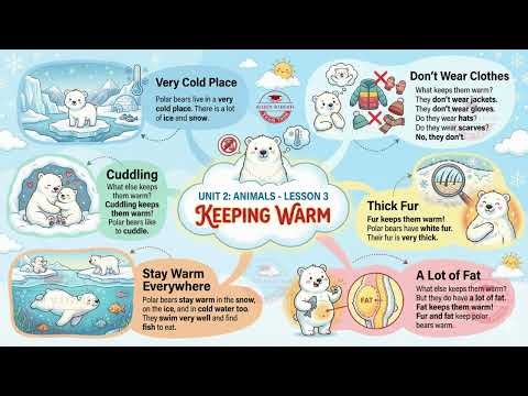 P7 Lesson 3 ANIMALS KEEPING WARM Reading Vocabulary