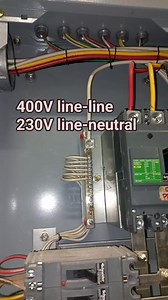 123K views · 1K reactions | 400V line to line 230V line to neutral 3 phase panel wye connected #electrician #relay #panelboard #control #power #technician #switch #wiring #diy #electrical | Electricians Guide | Facebook