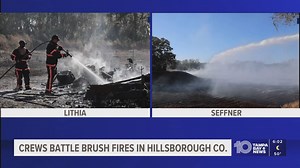 Several brush fires sparked across the Bay Area on Monday