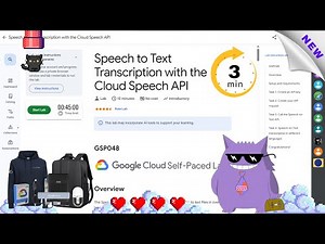Speech to Text Transcription with the Cloud Speech API #2025 | #GSP048 |#qwiklabs |#Solution