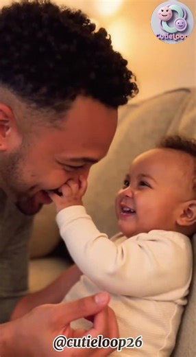 She Can't Believe Dad Just Stole Her Nose! 😂✨ #BabyReaction #DadLife #Shorts