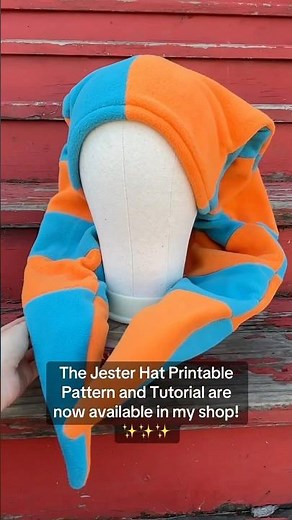 Printable Jester Hat Pattern now available in my Etsy shop! #sewing #sewingpatterns #cosplay