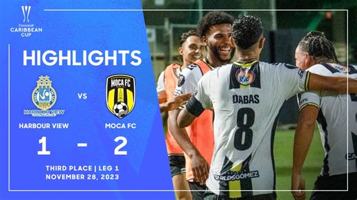 Take a look at the highlights of the Third Place - Leg 1 match between Harbour View and Moca FC 👀⚽ 🗒️ For the recap go to https://ccf.news/46wuQ8B👈 #CaribbeanCup | Concacaf Champions Cup