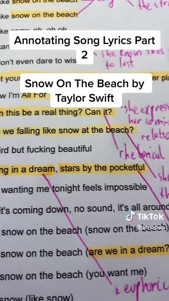 Snow on the Beach: Annotations and Themes Explained