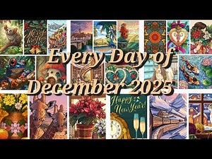 Colour with me Every Day of December 2025 compilation in Happy Color App