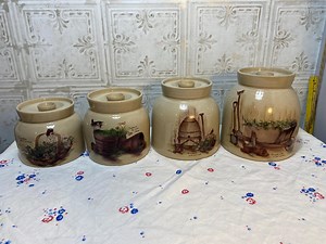 Vintage Yesteryears Pottery Canisters, Sold Individually, Hand Turned Pottery, Marshall Texas, Country Decor - Etsy
