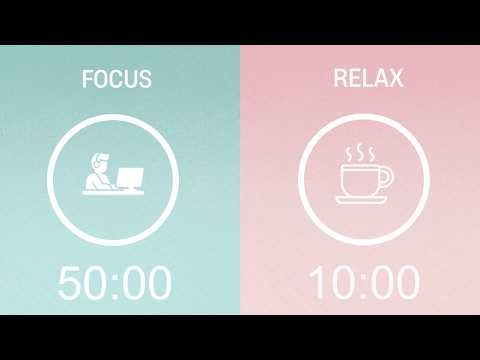 50 Minutes Deep Focus Pomodoro – Rhythmic Clock Tick to Beat Procrastination