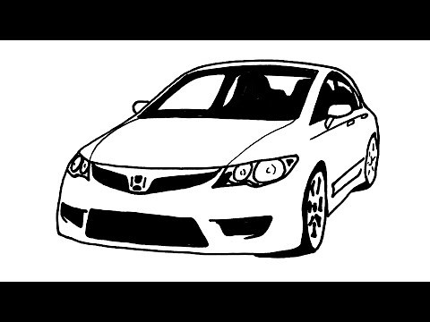 Legendary Case Honda Car Drawing - Honda Civic Car Drawing - Drawing School Honda Civic Car Drawing