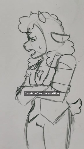 Fielmente creo que el cordero era un bien debil y nervioso antes de su resurreccion. No creo que depsues se haya vuelto un psicopata, pero si le entró mas confianza cuando recibio la corona roja xd #cultofthelamb #lamb #cultofthelamblambert #lambert #drawing #lmao