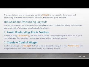 Solving QChart Resizing Issues in QT C+ + : A Guide to Using Layouts
