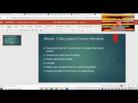 201-Week 1 Discussion Review