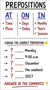 Most English learners confuse AT, ON, and IN—but not after this! 💯 #preposition #english