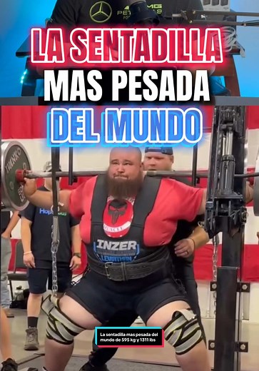 La sentadilla más pesada del mundo 595 kg 📊 Perfil de Powerlifter: Nathan Baptist 🇺🇸 ⚖️ Peso corporal: 226 kg 🎂 Edad: 40 años 🏋️ Equipo de levantamiento: Monolift, Squat Bar 🩳 Traje: Multiply Wraps 🌎 Nacionalidad: Estados Unidos (EUA) #powerlifting #sentadilla #hipertrofia #gym #squat