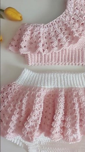 vamos a tejer!!! patrón de ganchillo fácil y coqueto te encantara tejerlo paso a paso 3 a 6 meses