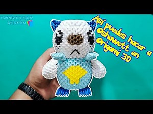 Origami 3D Oshawott (Pokemon)