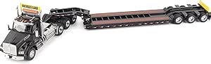 Amazon.com: Diecast Masters 1/50 Kenworth T880 SBFA negro con Trail King TK120 HDG Lowboy Trailer 71134 : Arte y Manualidades
