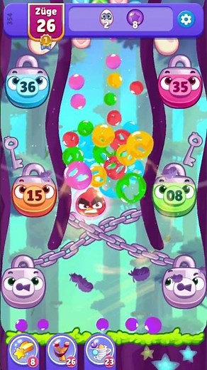 Angry Birds Dream Blast Level 354 no booster [Gameplay] optimized for smartphones [Rovio]