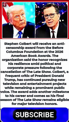 Stephen Colbert Honored With Award For Defending Free Speech