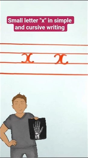 How to write Small letter "x" in simple and cursive writing #shorts