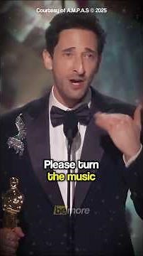 Adrien Brody's Emotional Acceptance Speech #oscars2025 #oscars