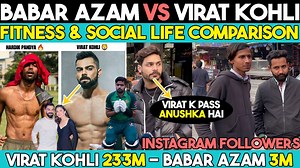 1.7M views · 10K reactions | Virat Kohli vs Babar Azam | Fitness & Social Comparison | Pakistani Public Reaction #viratkohli #BabarAzam #fitness #PakMediaOnIndia | Hashtag Beastie Entertainment | Facebook