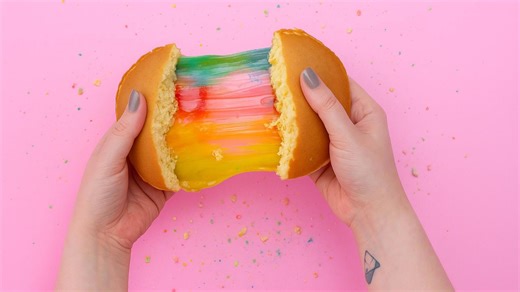 Rainbow pull-apart bread