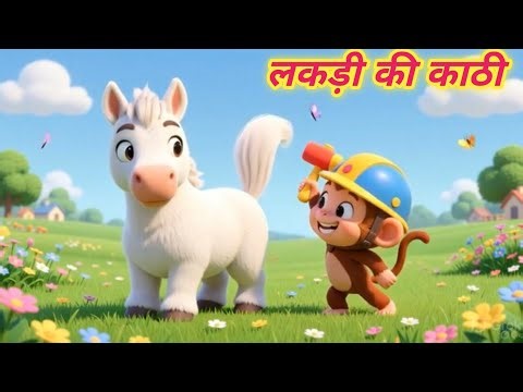 Lakdi Ki Kathi 🐴 | लकड़ी की काठी | Fun Kids Rhyme 3D Animation