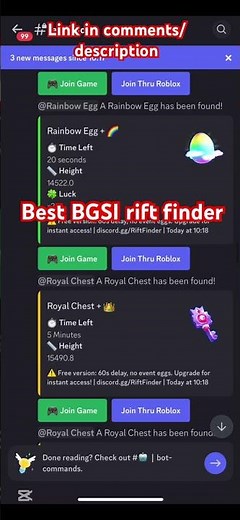 Bubble gum simulator infinity rift finder discord link BGSI