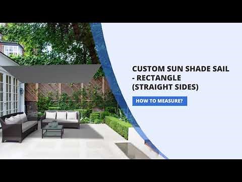 How to install Custom Rectangle Sun Shade Sails with straight sides