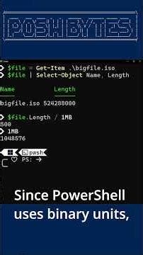 PoshBytes: How Big Is My File, Really?