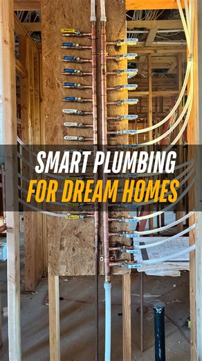 Plumbrite Services LLC on Instagram: "Building your dream home? 🏡 This custom manifold setup makes every fixture smarter — faster hot water, individual shutoffs, filtered water to every tap, and more. 💧 Pro tips from the field — see what sets this build apart. ✅ Tag someone planning a custom build! 📞 Call Plumbrite when you're ready to make it real."